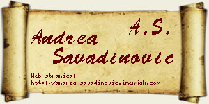 Andrea Savadinović vizit kartica